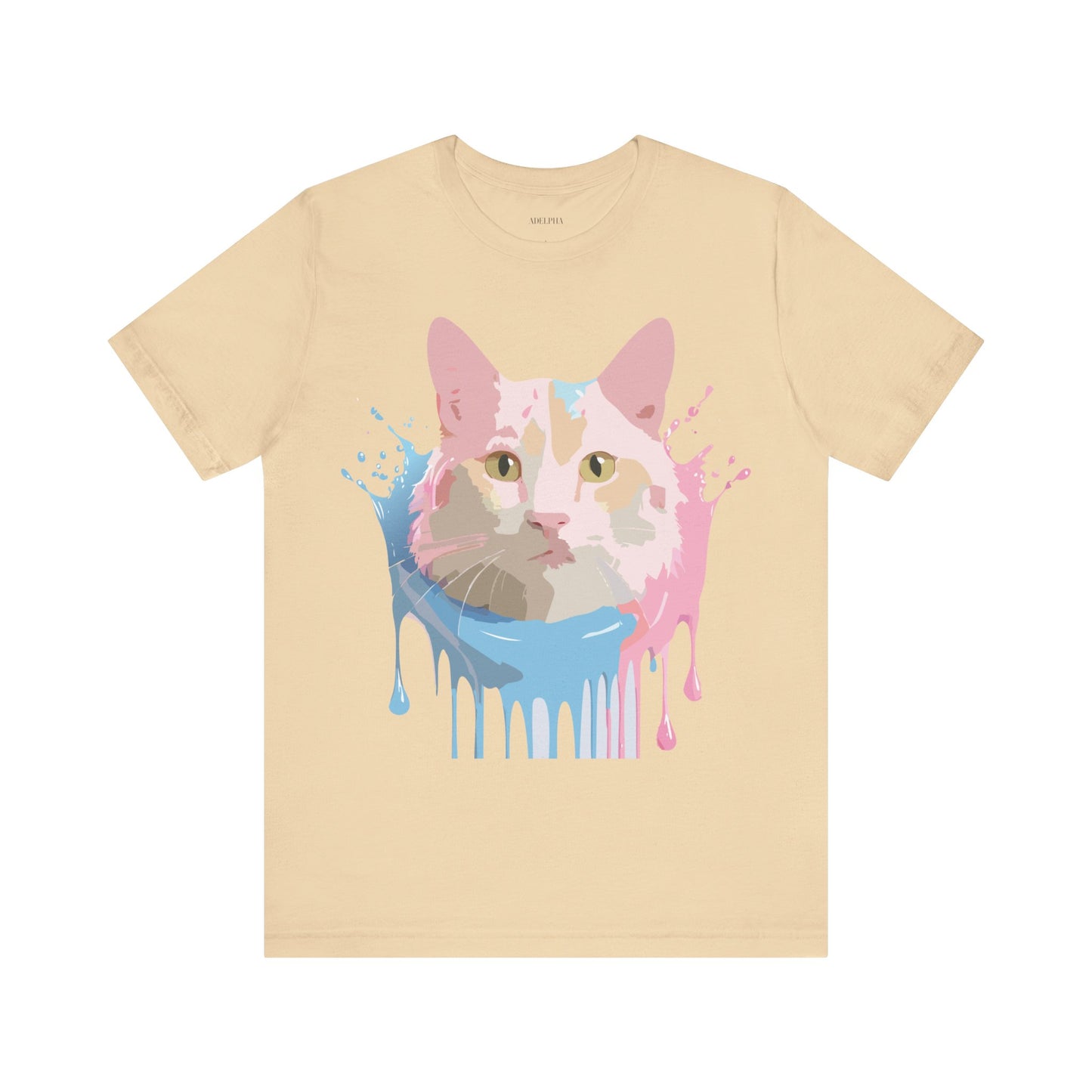 T-Shirt aus natürlicher Baumwolle mit Katze