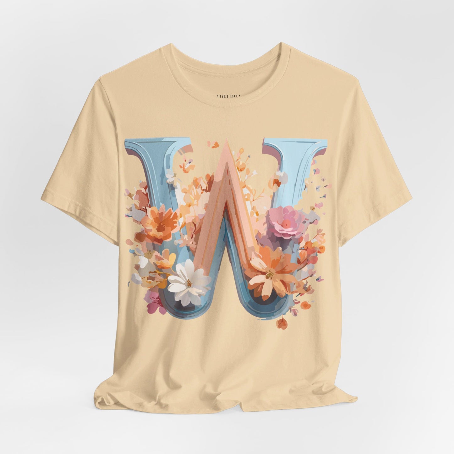 Natural Cotton Tee Shirt - Letters Collection - W