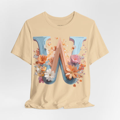 Natural Cotton Tee Shirt - Letters Collection - W Printify