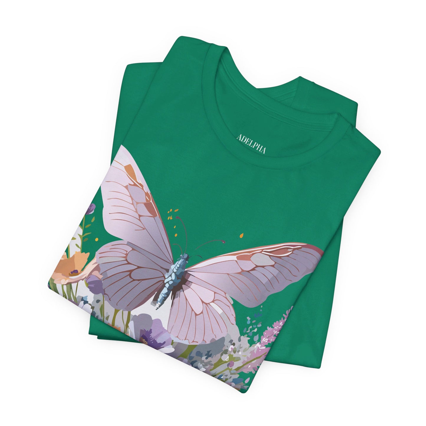 T-Shirt aus natürlicher Baumwolle mit Schmetterling