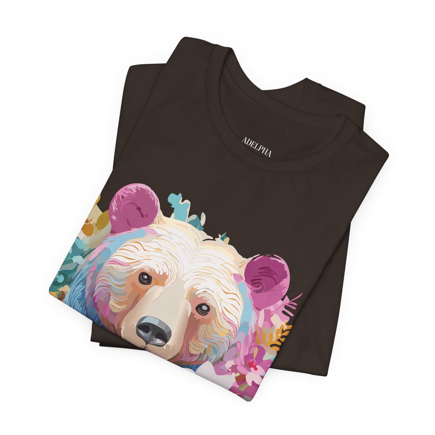 Natural Cotton Tee Shirt with Bear