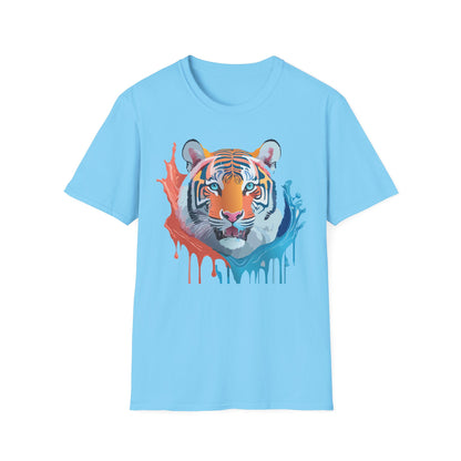 Unisex Tiger Tee Gildan Softstyle Animal Print Shirt Ring Spun Cotton