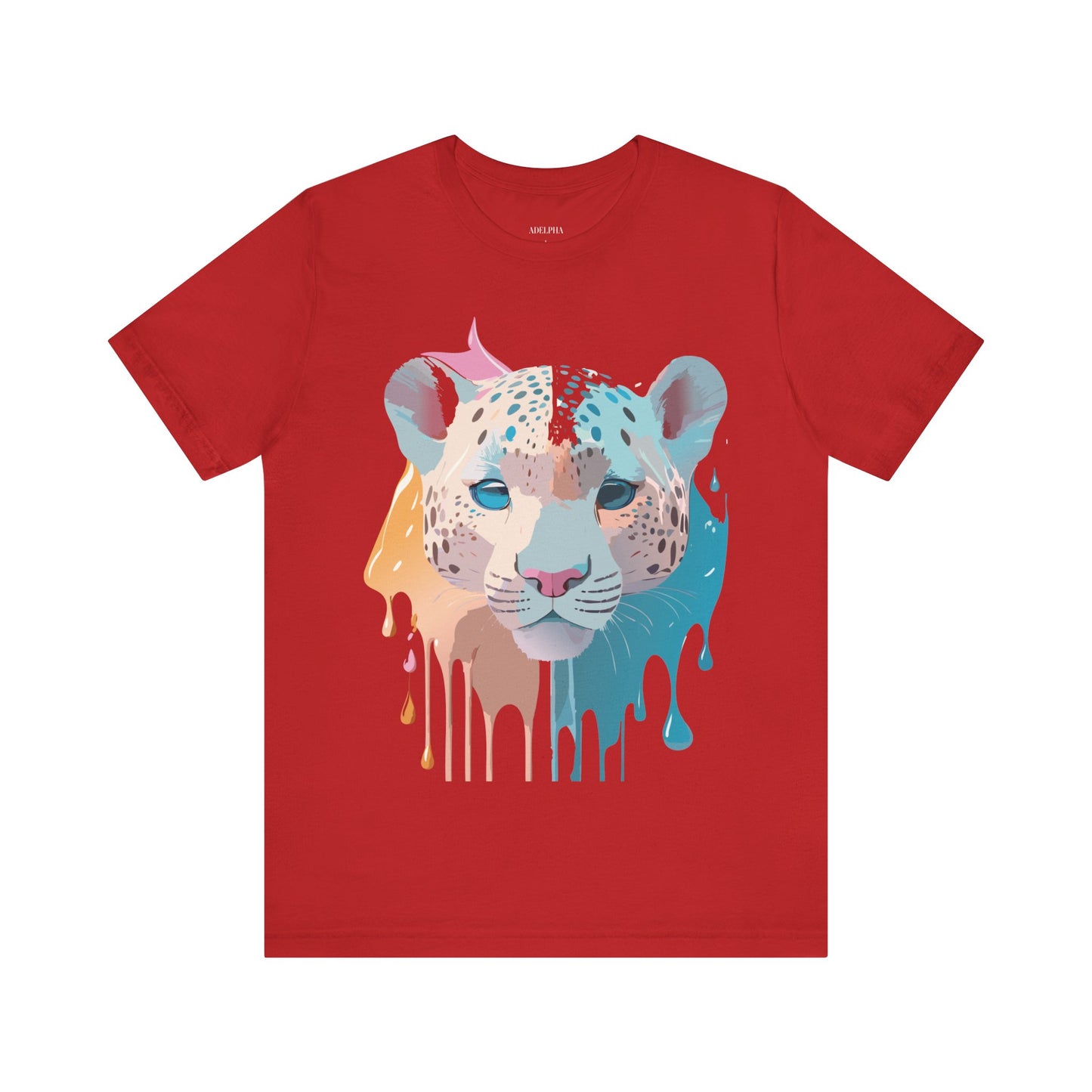 Natural Cotton Tee Shirt with Cheetah