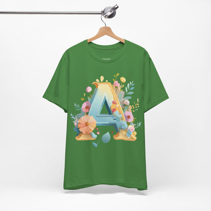 Natural Cotton Tee Shirt - Letters Collection - A Printify