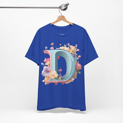 Natural Cotton Tee Shirt - Letters Collection - D Printify