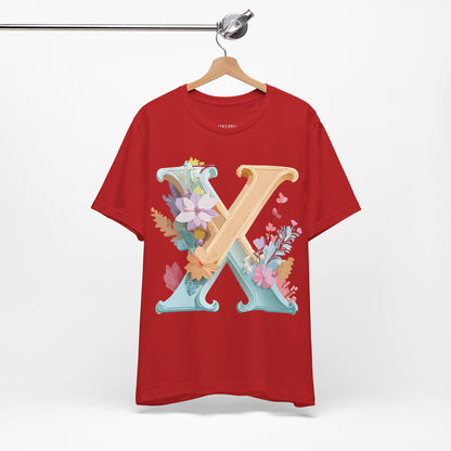 Natural Cotton Tee Shirt - Letters Collection - X Printify