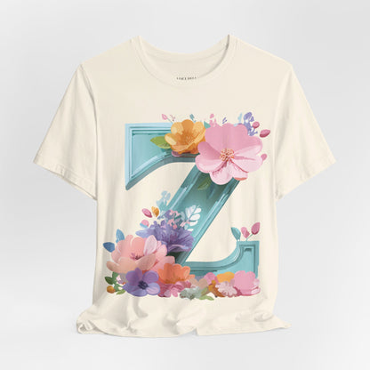 Natural Cotton Tee Shirt - Letters Collection - Z Printify