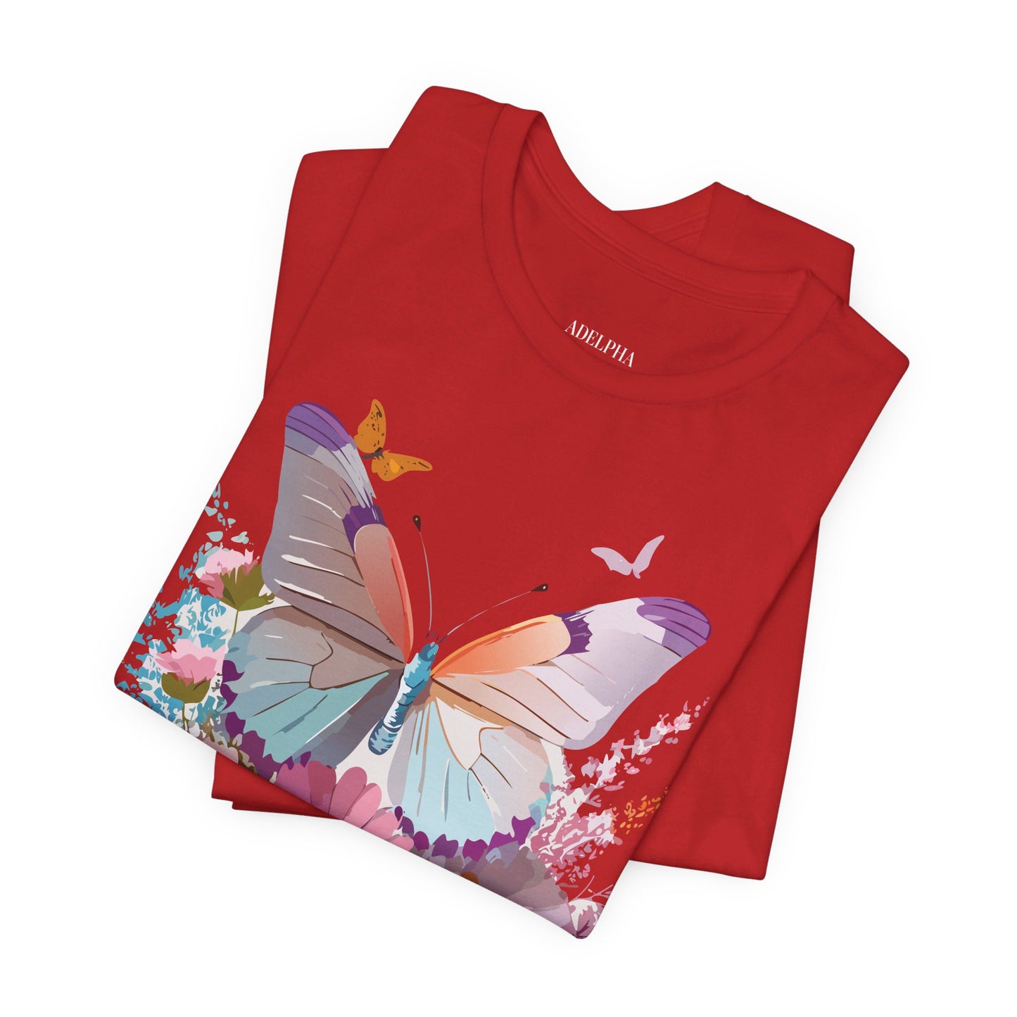 T-shirt en coton naturel avec papillon