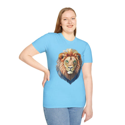 Lion Shirt Unisex Animal Tee Gildan Softstyle 64000 Cotton Comfort