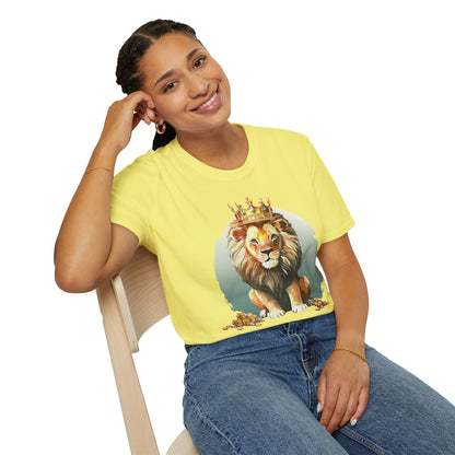 Unisex Lion Shirt Animal Tee Softstyle Gildan 64000 100 Percent Cotton Tee