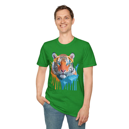 Tiger Shirt Unisex Animal Tee Ring Spun Cotton Gildan Softstyle Short Sleeve