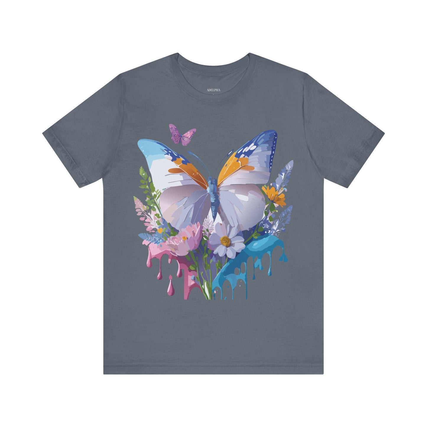 T-Shirt aus natürlicher Baumwolle mit Schmetterling