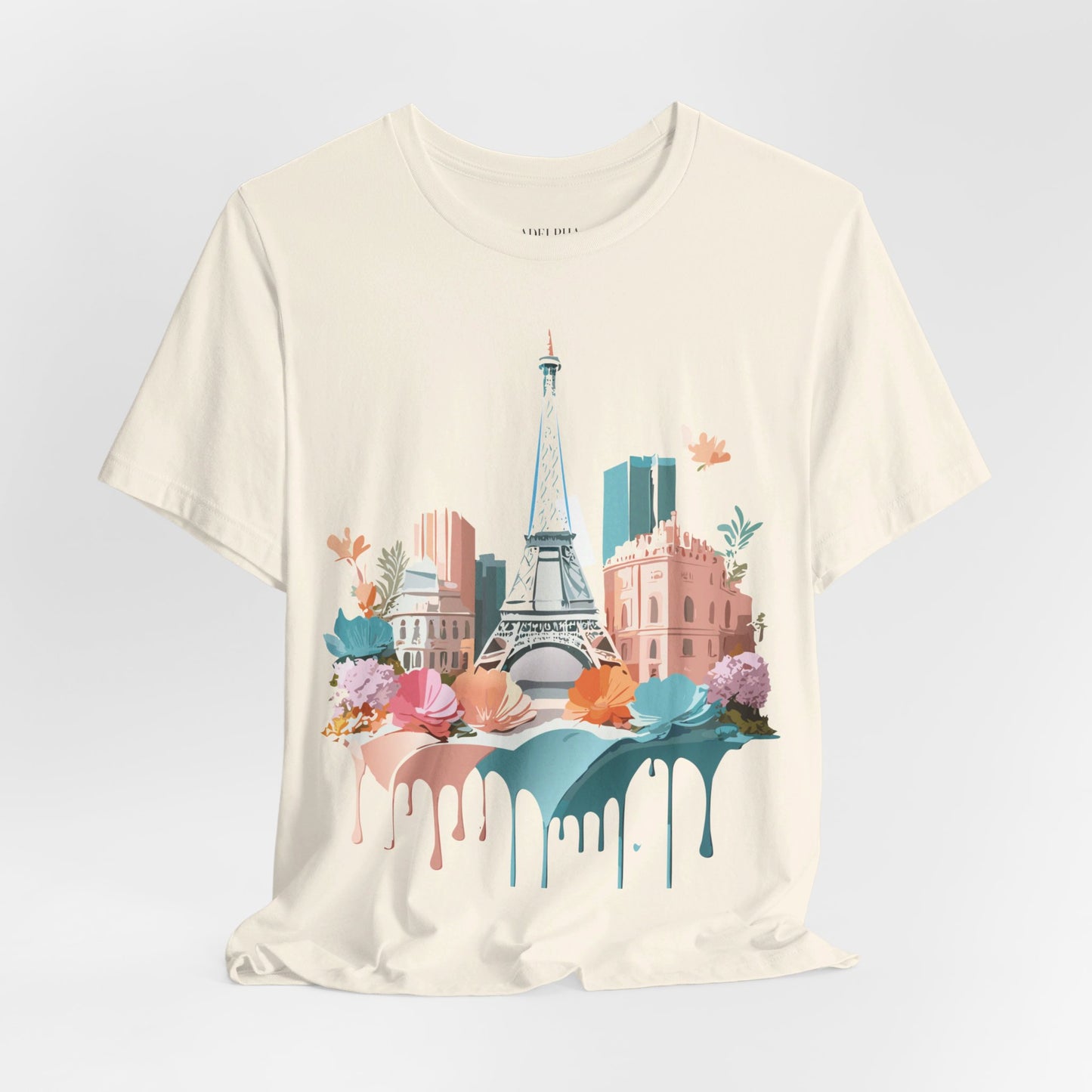 Natural Cotton Tee Shirt - Beautiful Places Collection - Paris