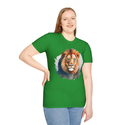 Lion Shirt Unisex Animal Tee Gildan Softstyle 64000 100 Percent Ring Spun Cotton
