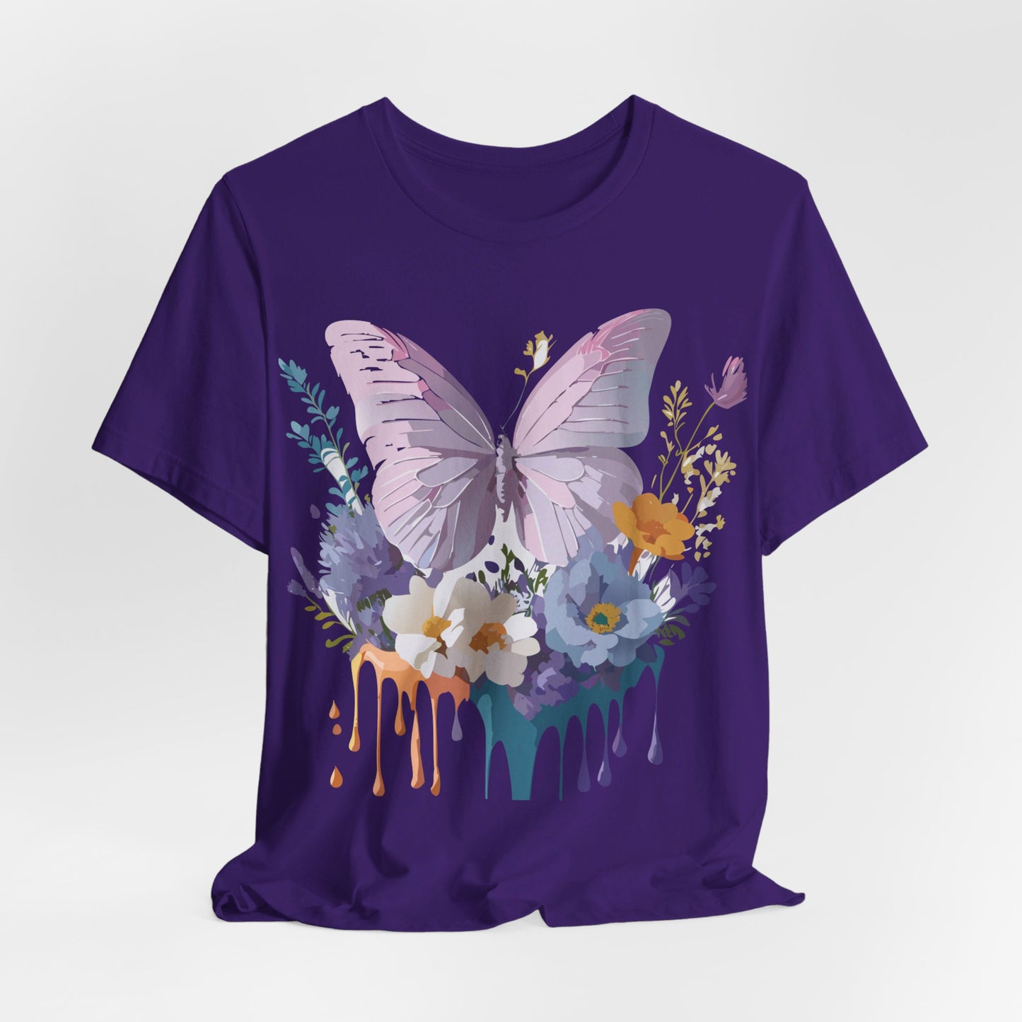 T-shirt en coton naturel avec papillon