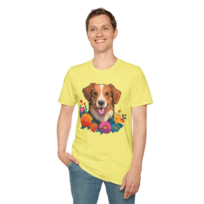 Dog Shirt Unisex Animal Tee Short Sleeve Gildan Softstyle 64000 Cotton Tee