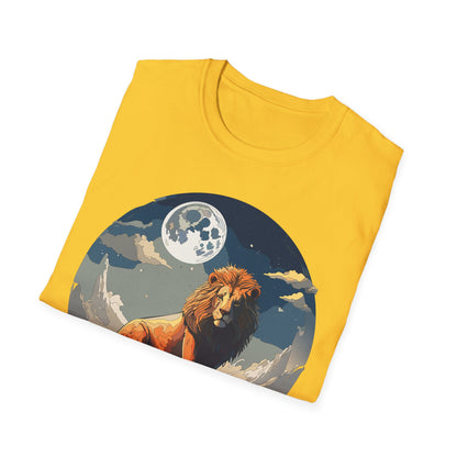 Lion Shirt Unisex Animal Tee Softstyle 64000 100 Percent Ring-Spun Cotton