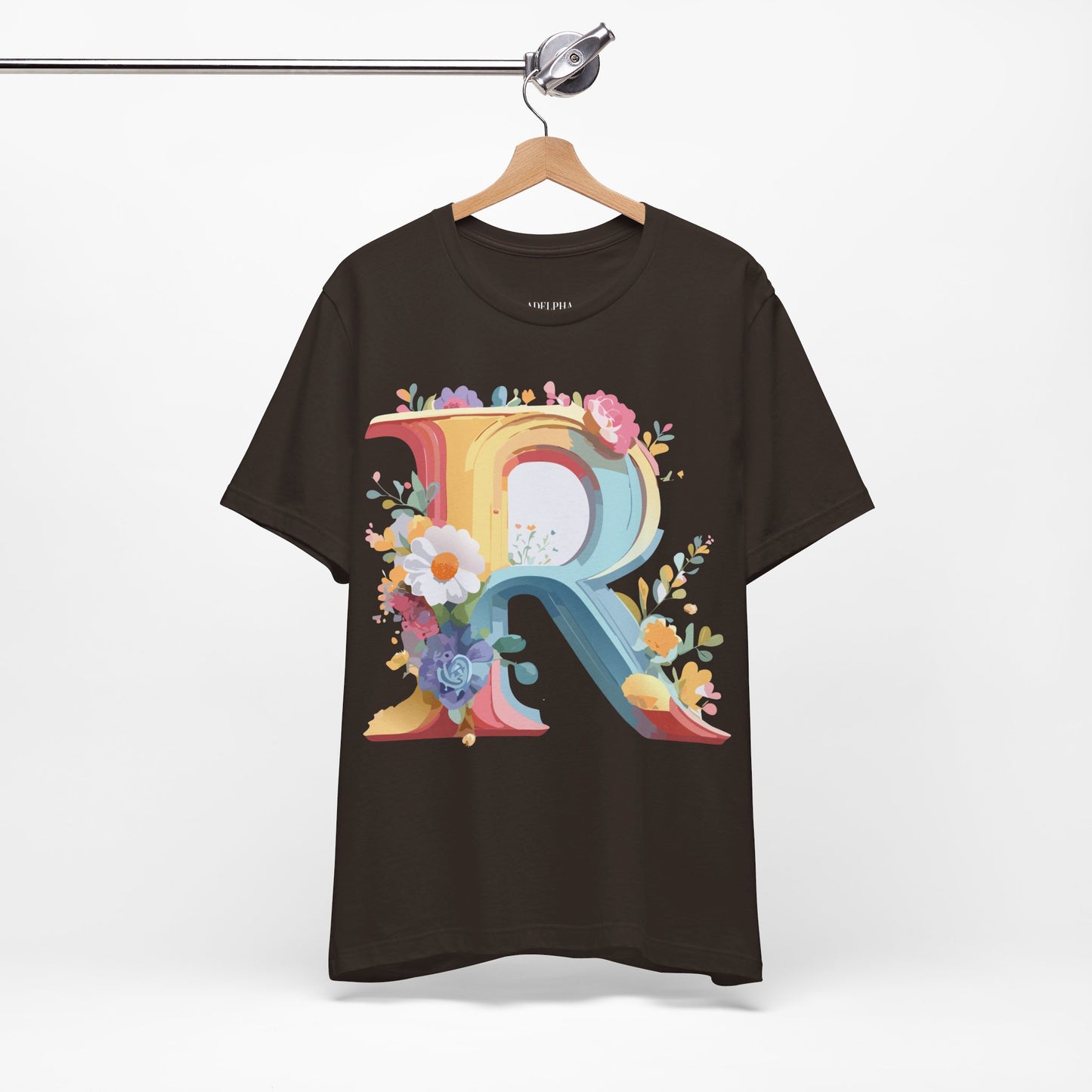 T-Shirt aus natürlicher Baumwolle – Letters Collection – R