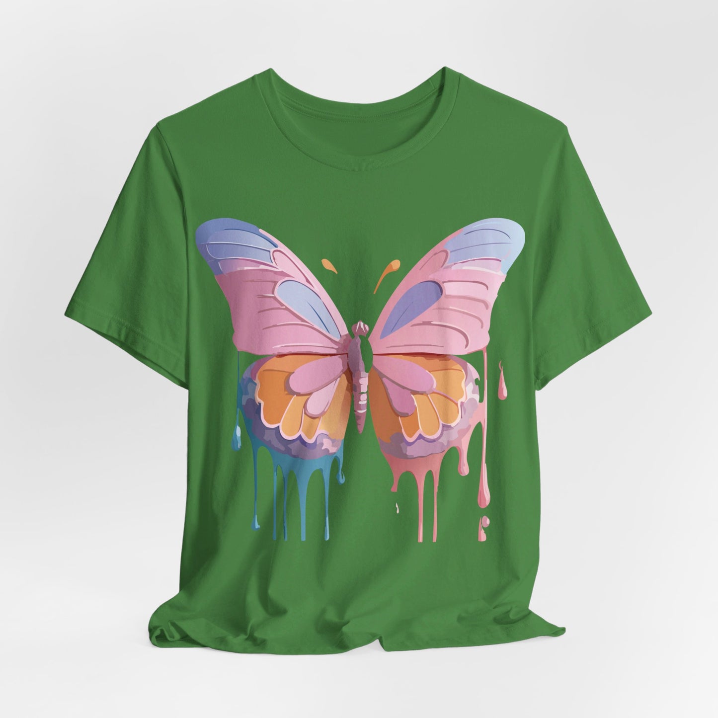 T-Shirt aus natürlicher Baumwolle mit Schmetterling