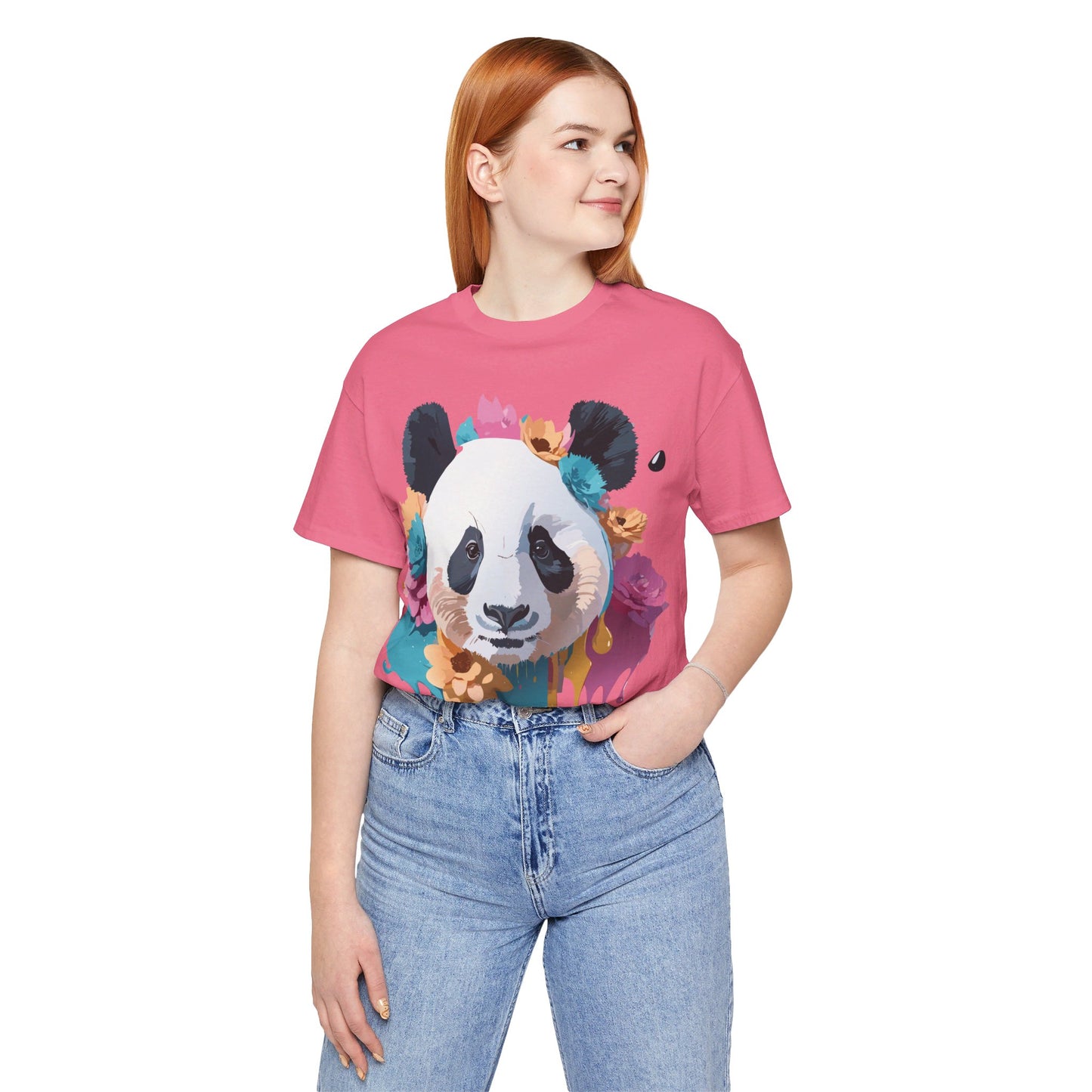 T-Shirt aus natürlicher Baumwolle mit Panda