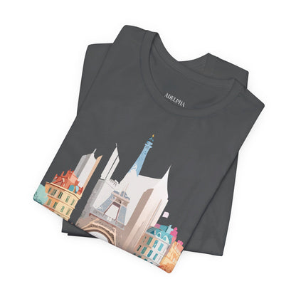 Natural Cotton Tee Shirt - Beautiful Places Collection - Paris Printify