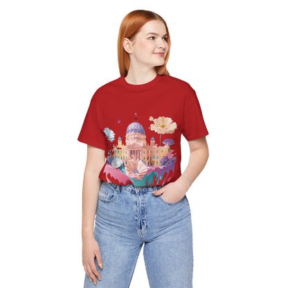 Natural Cotton Tee Shirt - Beautiful Places Collection - Madrid Printify