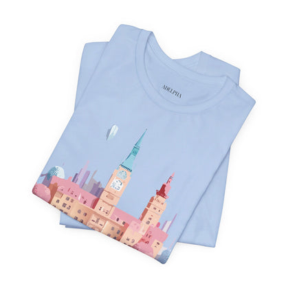 Natural Cotton Tee Shirt - Beautiful Places Collection - Prague Printify