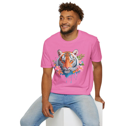 Tiger Shirt Unisex Animal Tee Gildan Softstyle 64000 Cotton Tee