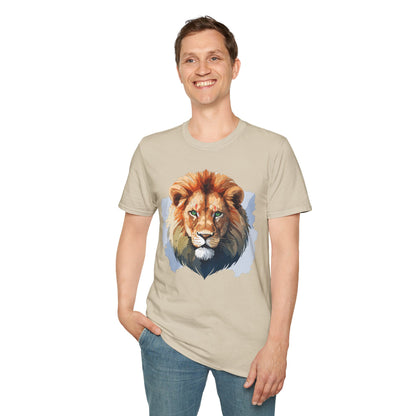 Lion Shirt Unisex Animal Tee Softstyle Gildan 64000 100 Percent Ring Spun Cotton