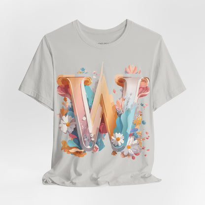 Natural Cotton Tee Shirt - Letters Collection - W Printify