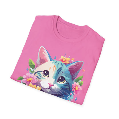 Cat Shirt Unisex Cat Lover Tee Premium Gildan Softstyle 64000 Lightweight