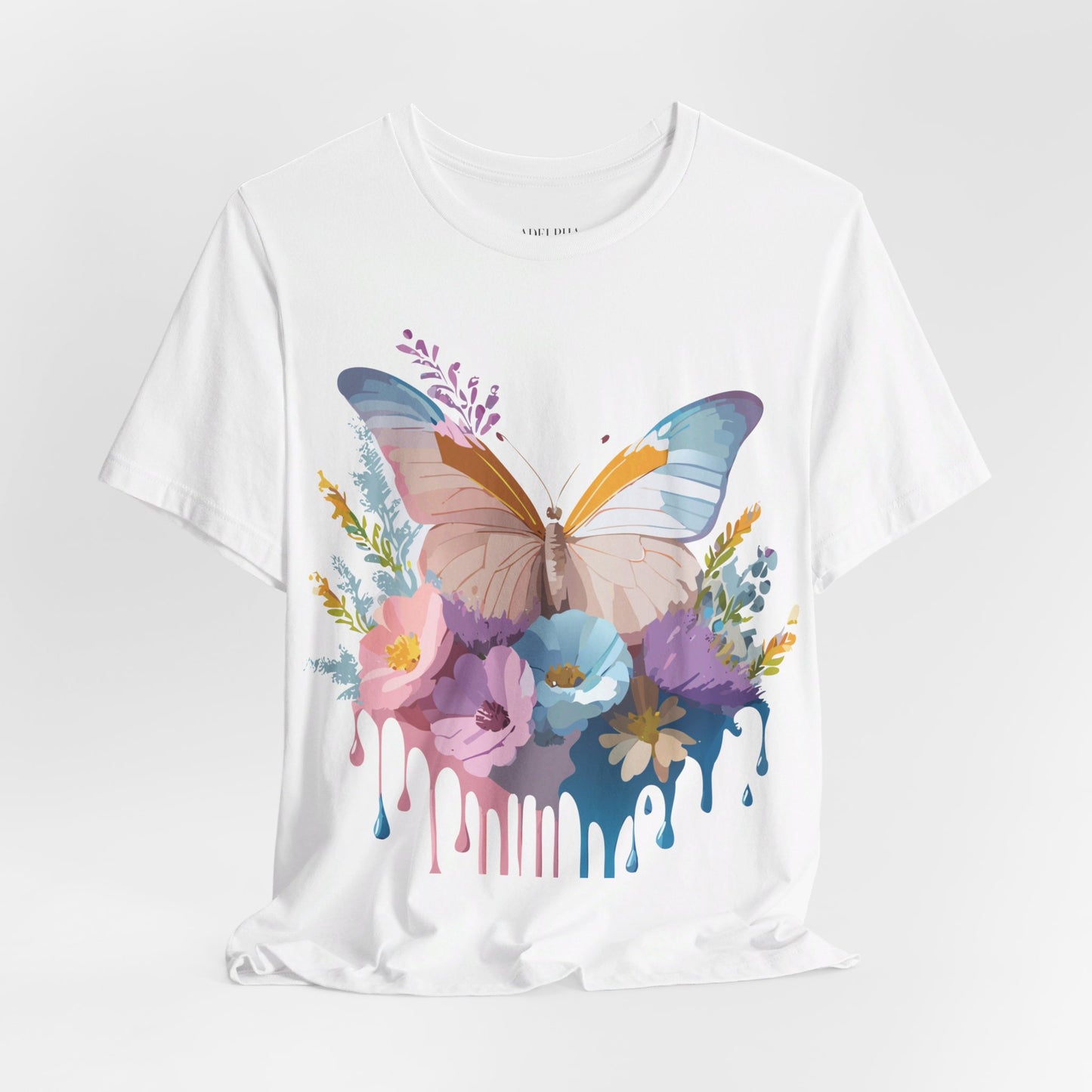 T-shirt en coton naturel avec papillon