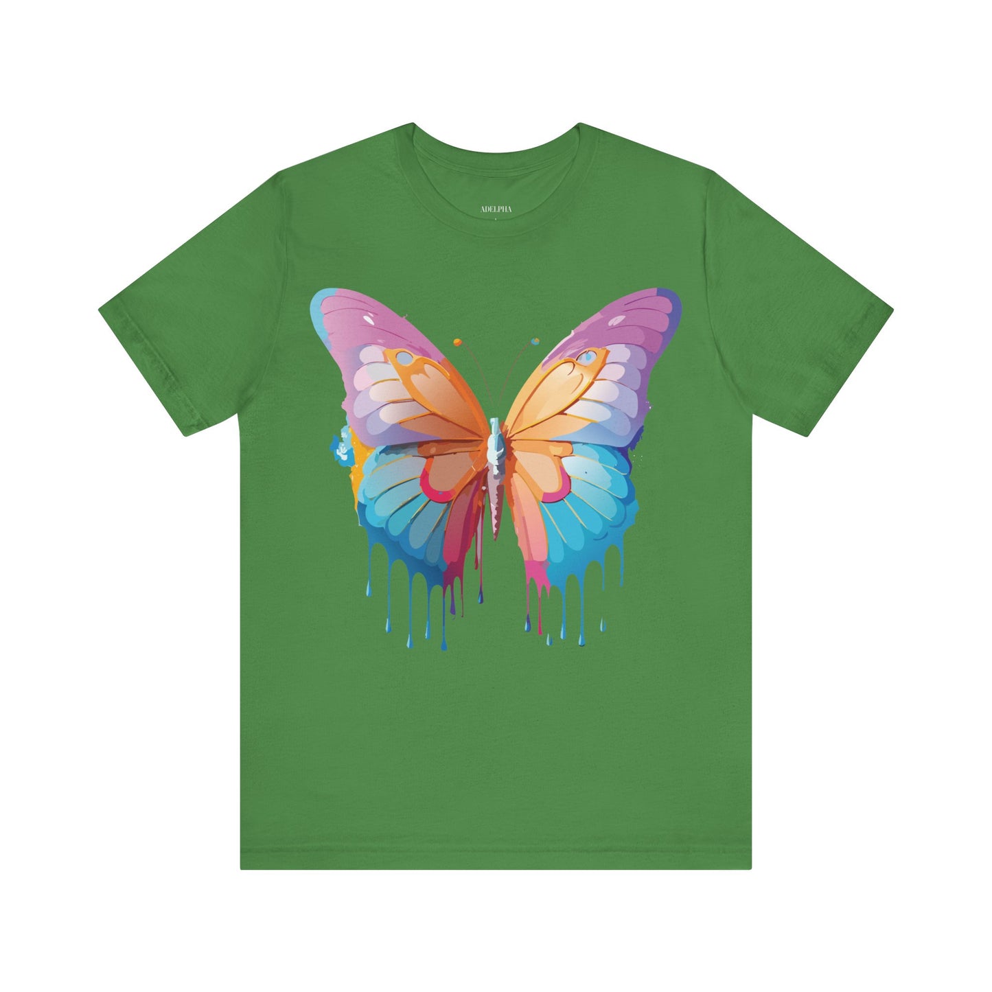 Natural Cotton Tee Shirt with Butterfly