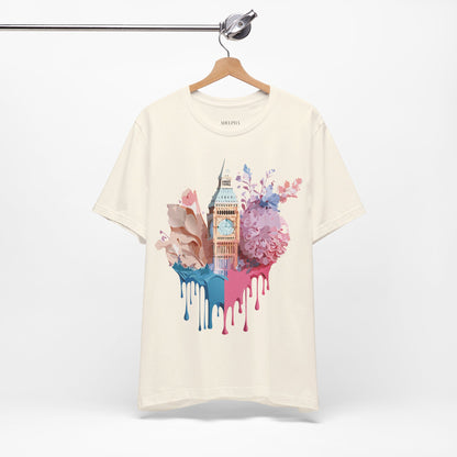 Natural Cotton Tee Shirt - Beautiful Places Collection - London Printify