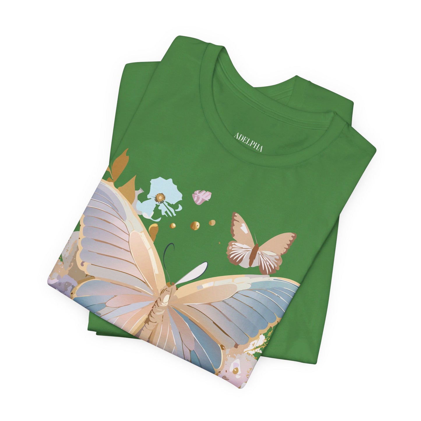 T-Shirt aus natürlicher Baumwolle mit Schmetterling