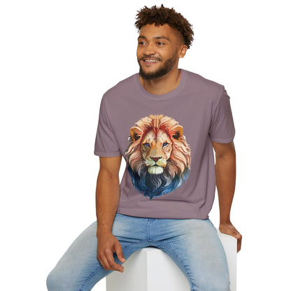 Lion Shirt Unisex Animal Tee Ring Spun Cotton Softstyle Tee Gildan