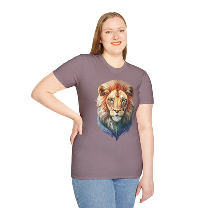 Lion Shirt Unisex Animal Tee Gildan Softstyle 64000 Cotton Tee