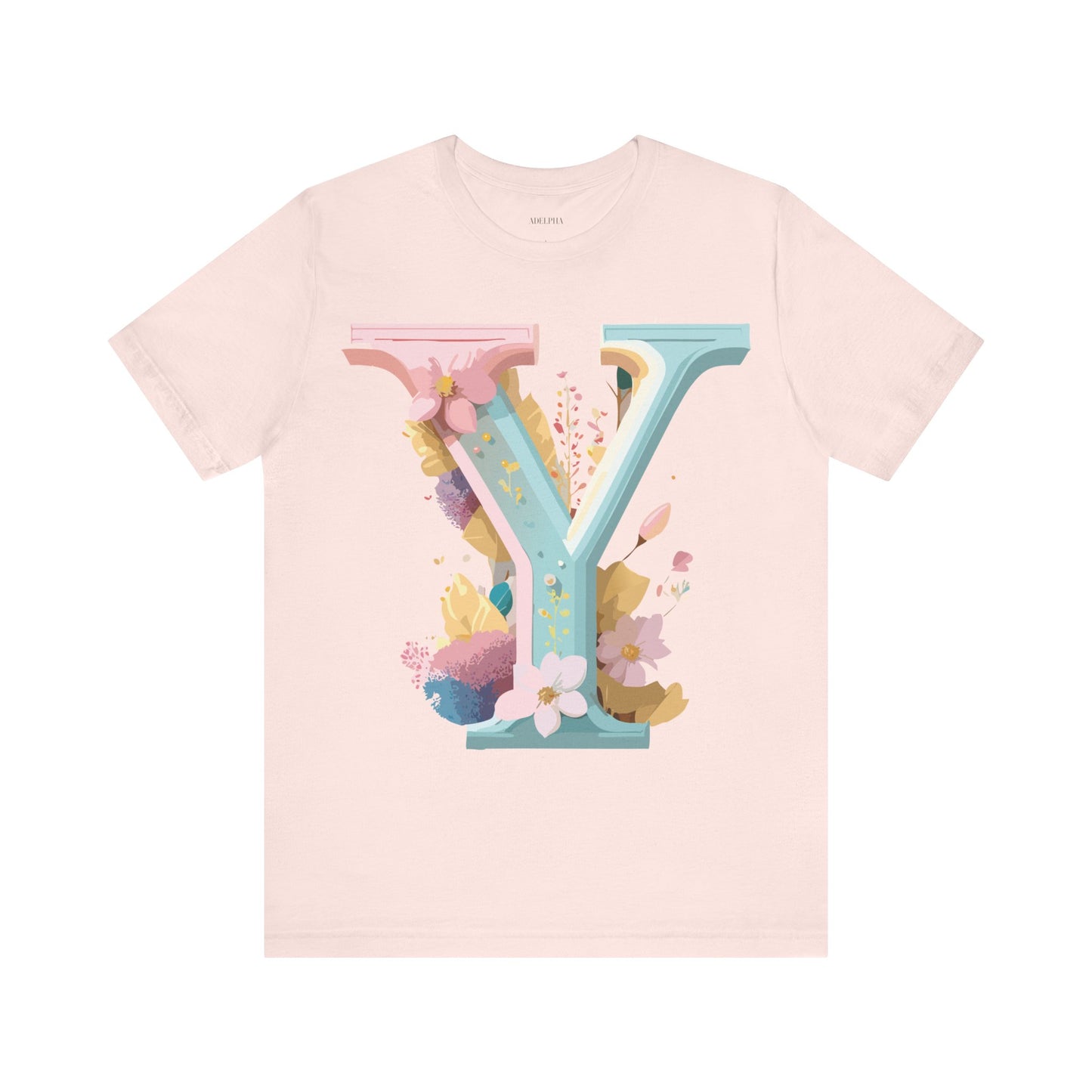 Natural Cotton Tee Shirt - Letters Collection - Y