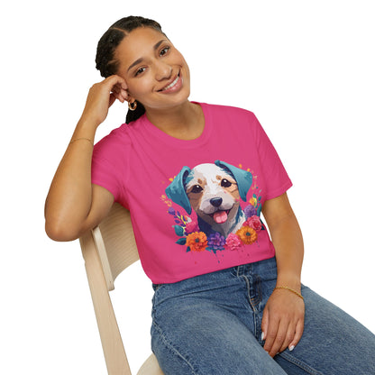Dog Shirt Unisex Animal Short Sleeve Tee Gildan Softstyle 64000 Cotton Tee