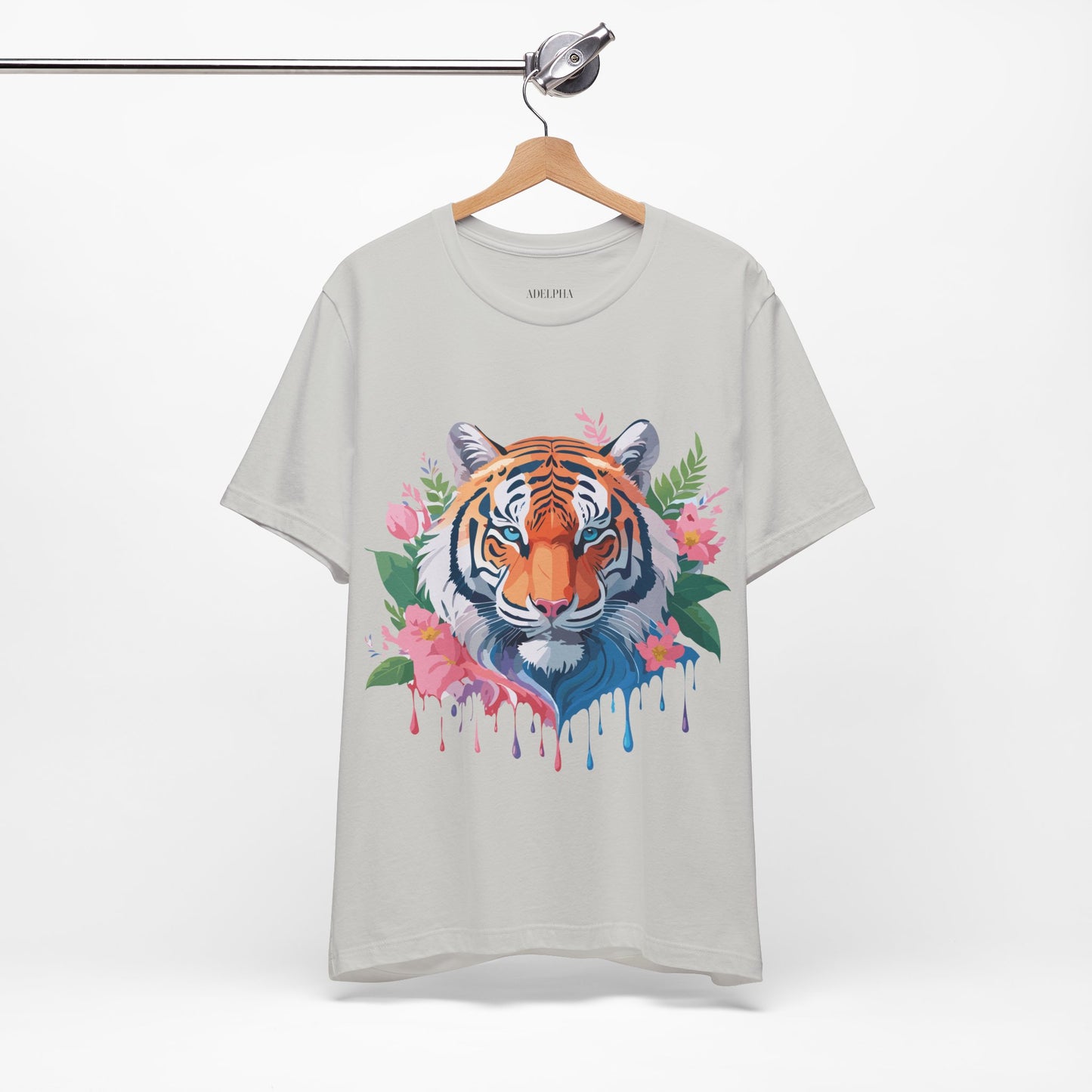 Natural Cotton Tee Shirt with Tiger