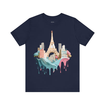 Natural Cotton Tee Shirt - Beautiful Places Collection - Paris Printify