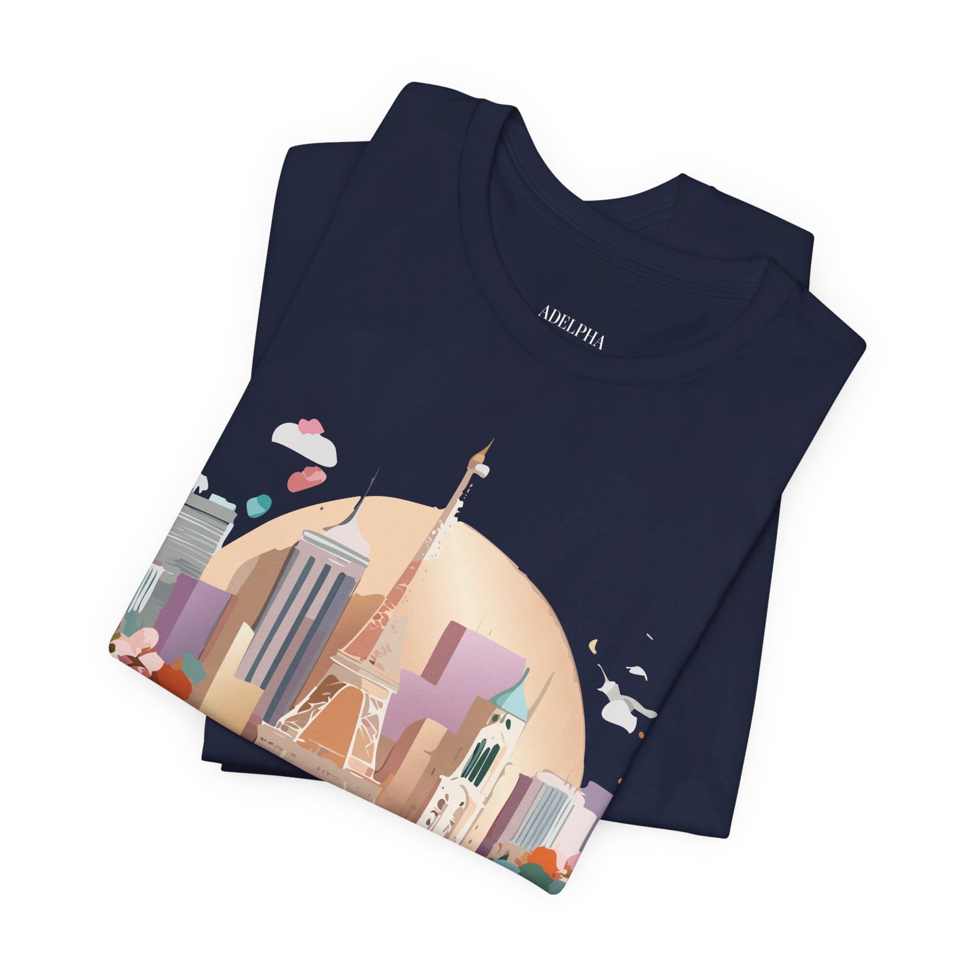 Natural Cotton Tee Shirt - Beautiful Places Collection - Paris Printify
