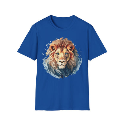 Unisex Lion Shirt Floral Lion Tee Gildan Softstyle 64000 Tee