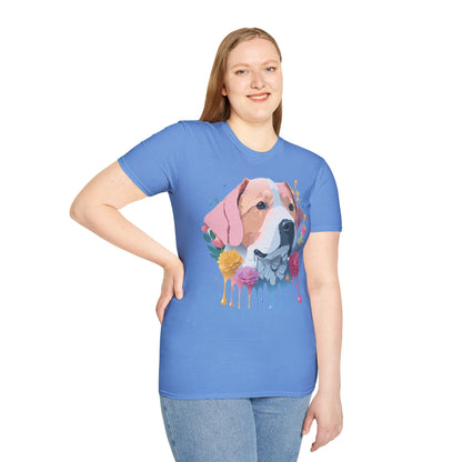 Dog Shirt Unisex Softstyle Cotton Tee 64000 Graphic Animal Print