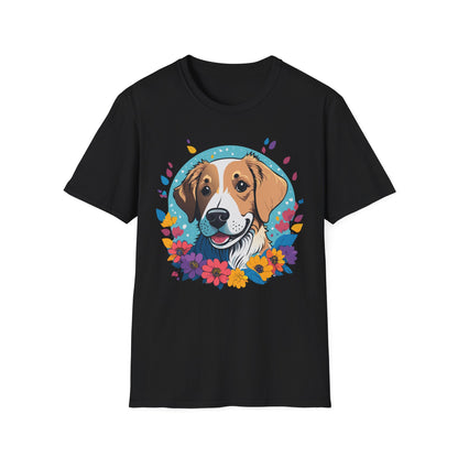 Unisex Dog Shirt Animal Print Tee Gildan Softstyle 64000 Cotton