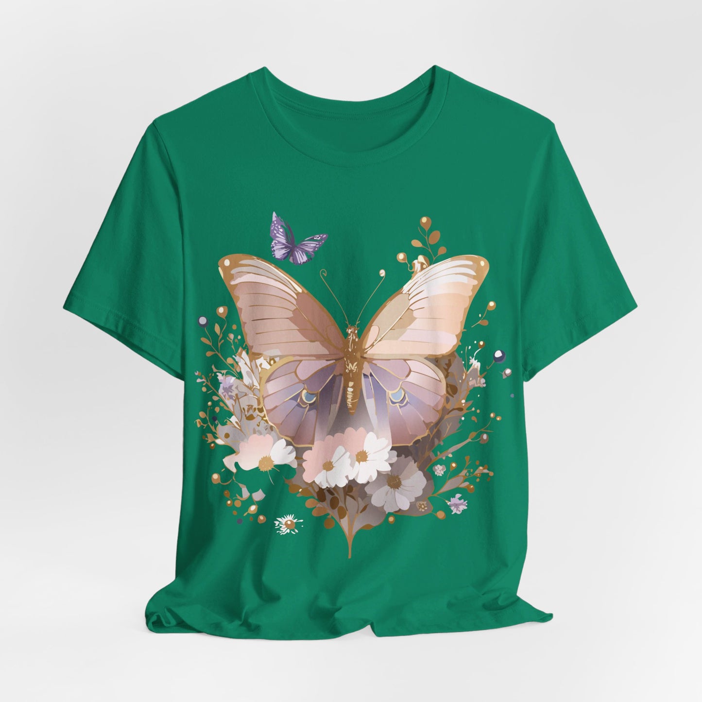 T-shirt en coton naturel avec papillon