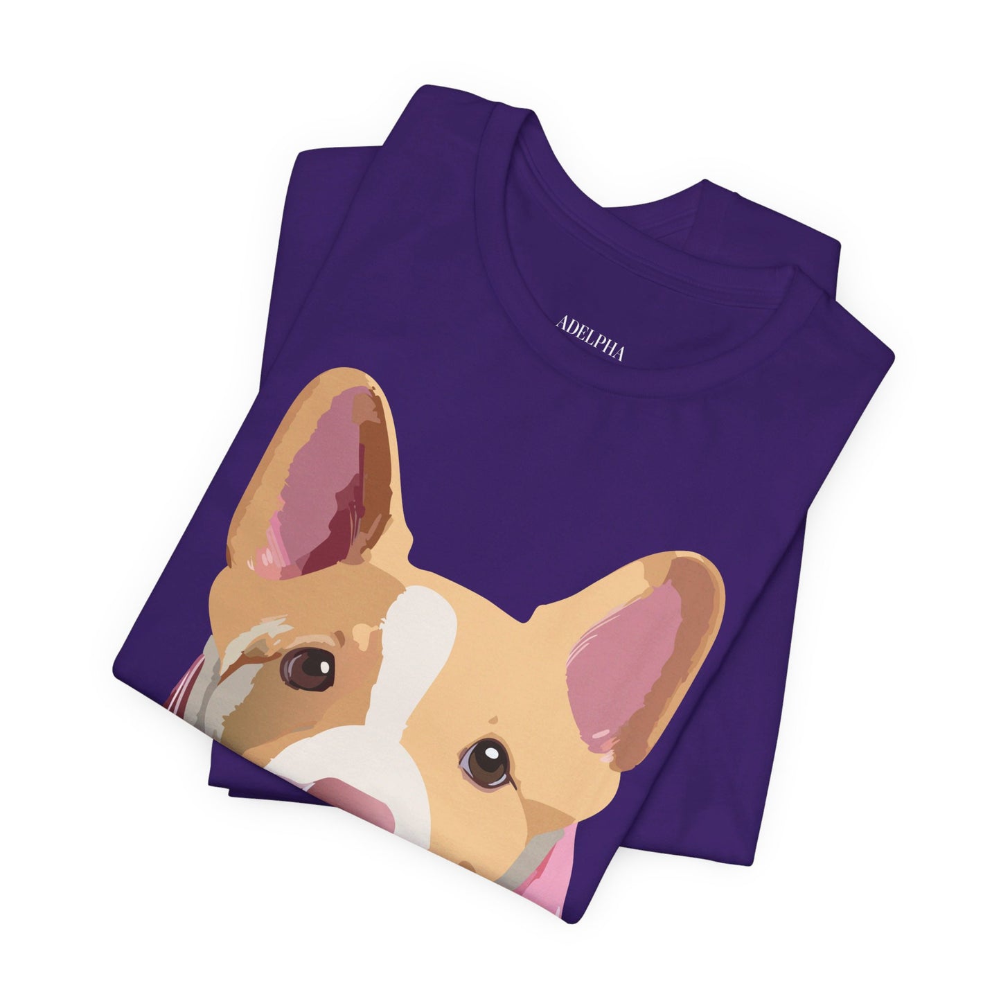 Natural Cotton Tee Shirt with Dog