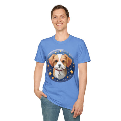 Unisex Dog Shirt Animal Print Tee Gildan Softstyle 64000 Cotton