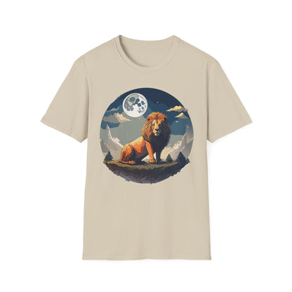 Lion Shirt Unisex Animal Tee Softstyle 64000 100 Percent Ring-Spun Cotton