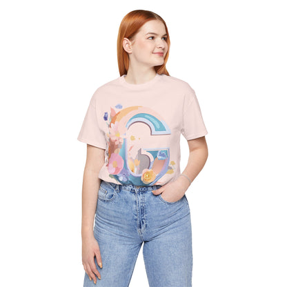 Natural Cotton Tee Shirt - Letters Collection - G Printify